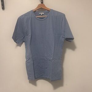 Reiss Light Blue Striped Short Sleeve Tee
